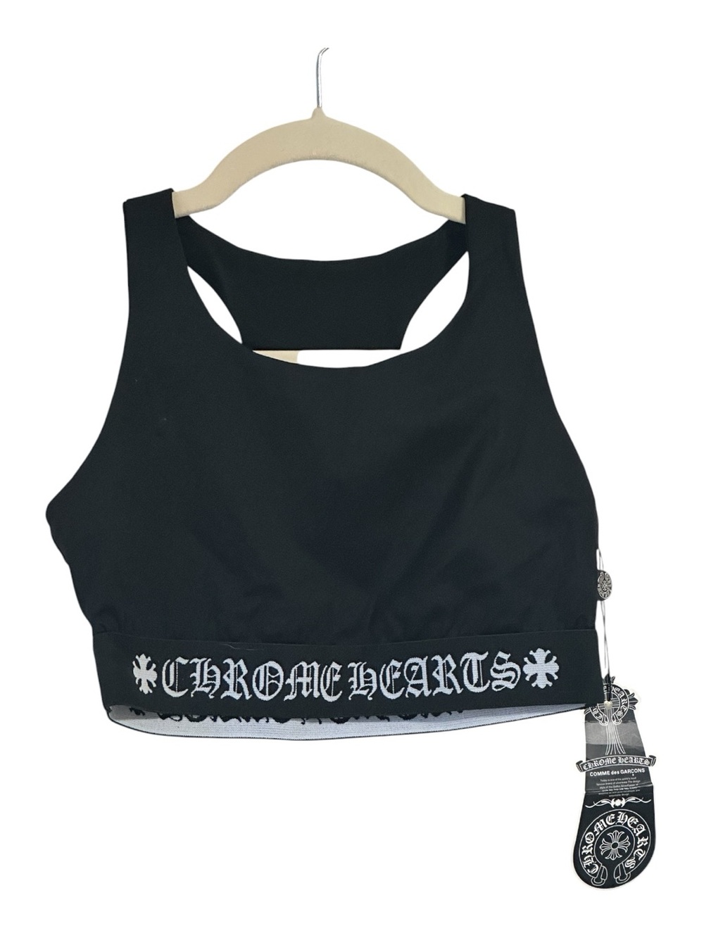 RARE Chrome Hearts COMME DES GARÇONS black Size small Racing sports Bra. NWT